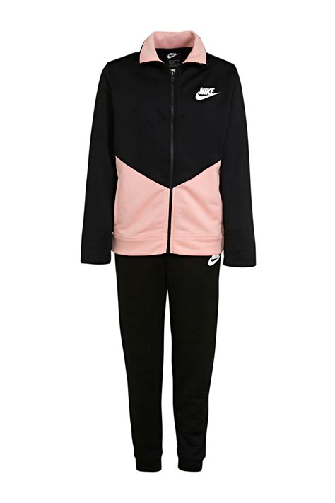 nike trainingspak zwart met roze|Zwarte trainingspakken .